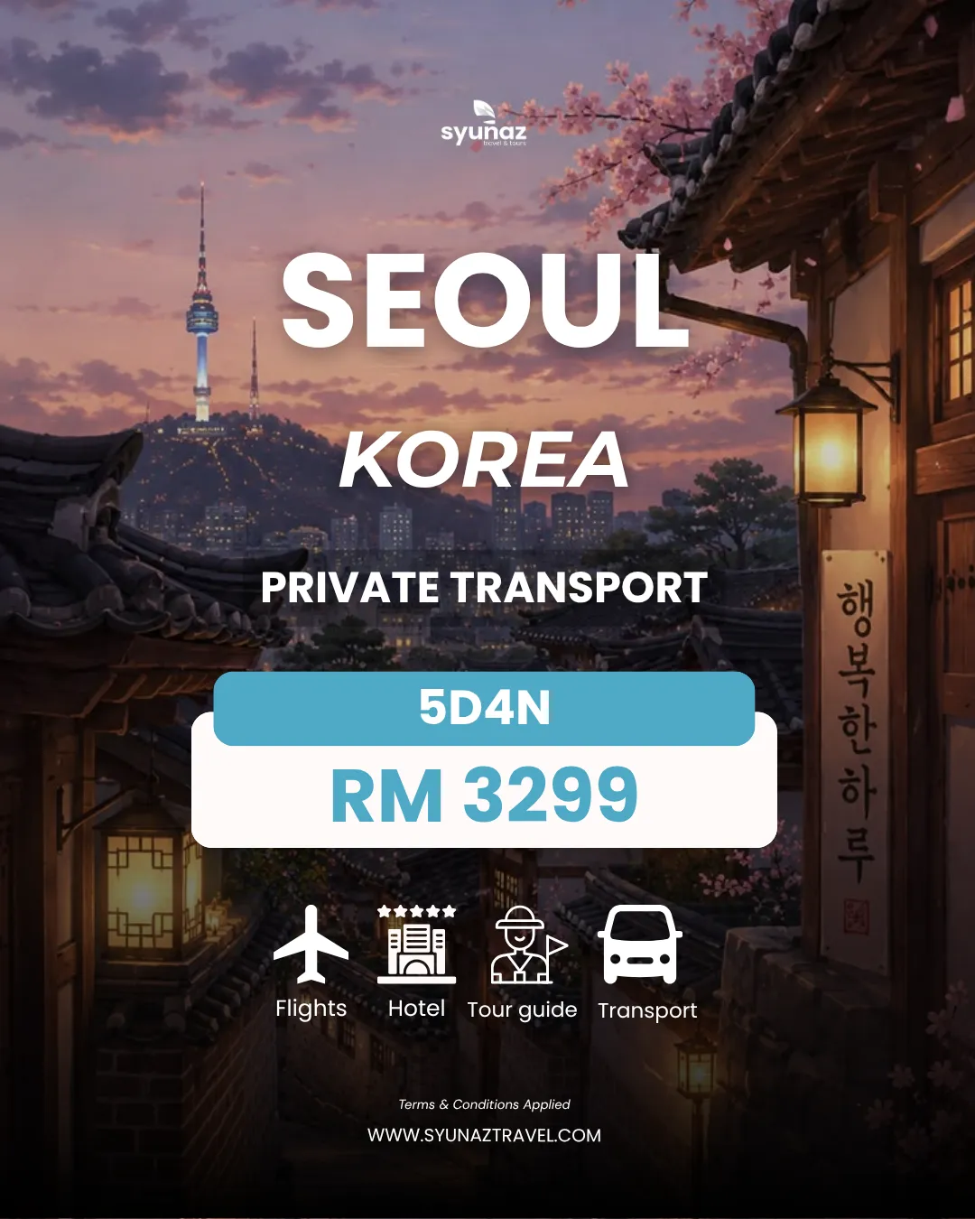 Seoul private transport package